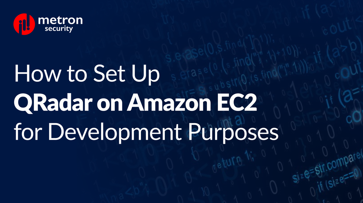 How to Set Up QRadar on Amazon EC2 For Development Purposes